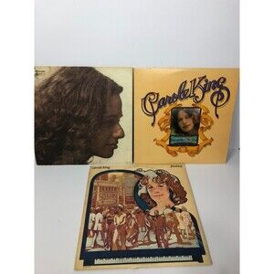 Lot 3 VTG CAROLE KING Vinyl LP Record Rhymes & Reasons Wrap Around Joy Fantasy